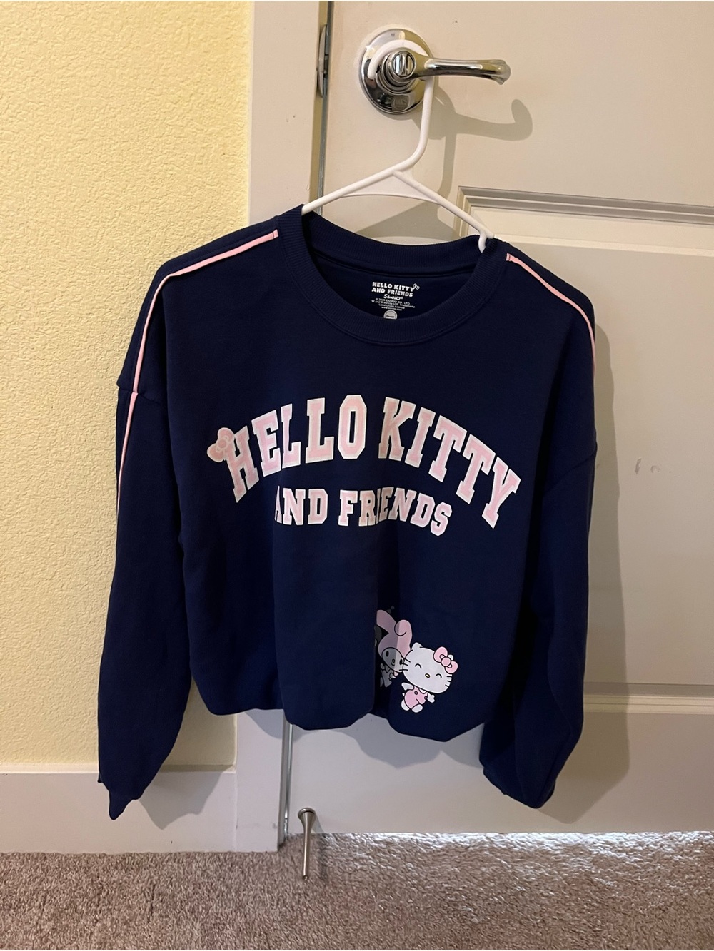 Small Size Hello Kitty Navy and Pink Crewneck Sweatshirt